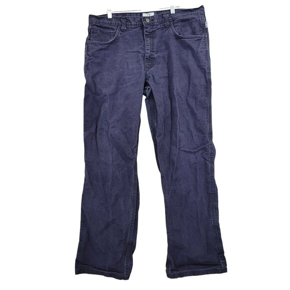 Vtg Tyndale Arc Rated Flame Resistant Carpenter Work Pants Mens 38x32 Navy JCT - Picture 1 of 7
